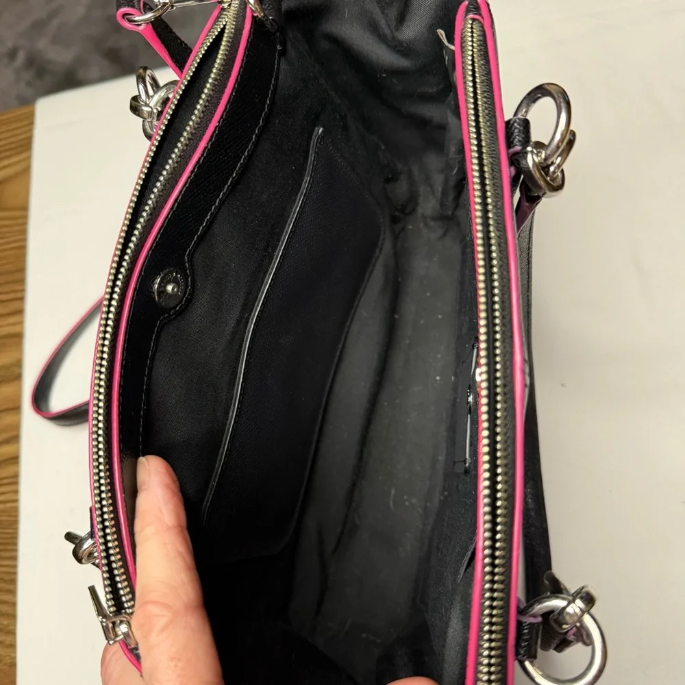 Coach Christie Carryall Satchel Small Black/Pink/White Edging w/Hangtag - Picture 10 of 13